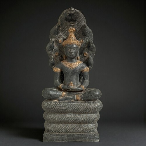 Naga buddha skulptur bronze - naga,