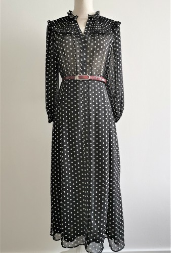 Midikleid chiffon kleid 50er - chiffon,