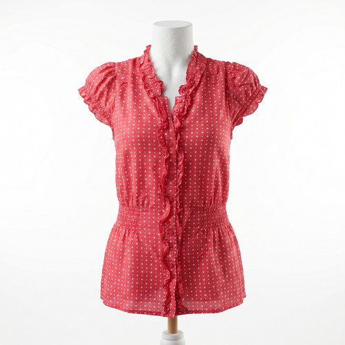 Guess damen bluse rot - rot, punkte
